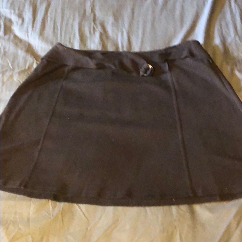 Brown just above the knee skirt
